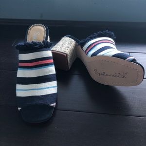 NWOT Splendid Stripe Mule with Fringe